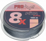 Me&scaron;kerės valas Pro Catch X8 0.09mm 150m Pilka