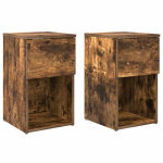 Lovos spintelė 2 pcs Dūminio ąžuolo 29 x 31,5 x 49 cm