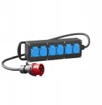Elektro-Plast RS-P maitinimo prailgintuvas gumuotas 6x2P+Z su laidu ir ki&scaron;tuku 5P/16A 7001-10