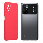 Pferd TakeMe Soft jausmas itin plonas matinis galinio dangtelio dėklas, skirtas Xiaomi Poco M4 Pro 5G Raudona