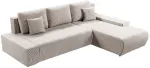 Juskys Kampinė sofa Iseo su de&scaron;iniuoju otomanu 260x180x81 cm smėlio spalvos