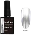 Nailura - Chromo pagrindo sidabrinis gelis - Sidabrinis - 10 ml