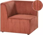 Sofa Beliani Kampinis modulis LEMVIG kairinis auksinės rudos spalvos velvetas