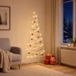 Metalinė eglutė su LED KUOPIO 125 cm &Scaron;ilta balta Plienas Balta