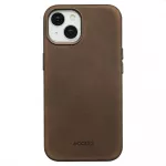 Accezz vintažinis odinis &bdquo;MagSafe&ldquo; nugarėlės dėklas, skirtas iPhone 14 &ndash; Rustic Brown