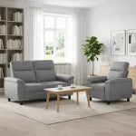 Sofa Sofos komplektas 2 vnt. &Scaron;viesiai pilka Audinys