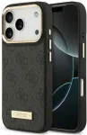 Dėklas Guess 4G Logo Plate MagSafe do iPhone 18 Pro Max / 17 Pro Max juoda