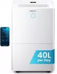 Pro Breeze oro sausintuvas 40 l per parą su Wi-Fi ir drėgmės jutikliu PB-D-32W-W
