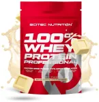 I&scaron;rūgų baltymų milteliai Scitec 100% Whey Protein Professional 1000 g, baltojo &scaron;okolado skonio