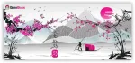 Kilimėlis Geekboss Sakura Drift, Ink-Wash Cherry Blossom, XL