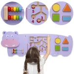 Sensorinė manipuliavimo lenta Viga Toys, hipopotamo forma