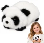 Lean Toys Small Juodas and Baltas Plush Panda Cuddly Toy 16 cm