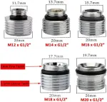 Žalvarinis mai&scaron;ytuvo adapteris su i&scaron;oriniu sriegiu, vonios mai&scaron;ytuvo aeratoriaus, praustuvo mai&scaron;ytuvo vandens valymo adapterio aeratorius (m16xg1/2")