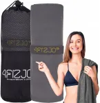4fizjo greitai džiūstantis mikropluo&scaron;to rank&scaron;luostis, skirtas maudynėms, paplūdimiui, sporto salei, didelis, 130 cm