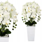 Dirbtinis orchidėja graži orchidėja vazone dirbtinės gėlės orchis premium