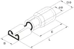 Lumonic 25 x blade jungtys 1.5 - 2.5 mm&sup2; mėlynos spalvos i blade jungtys plok&scaron;čiai jungčiai 0.8 mm x 2.8 mm i kabelių antgaliai plok&scaron;čia jungtis i&scaron; dalies izoliuota