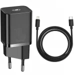 Baseus greitas įkroviklis telefonui iphone usb-c 20w pd + kabelis