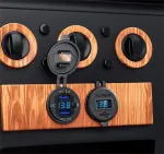 Thlevel automobilinis Qc3.0 Usb įkroviklis, automobilinis Usb lizdas, dvigubas prievadas 9v-32v 36w greitas įkrovimas su Led skaitmeniniu voltmetro ekranu, jungiklis transporto priemonėms, valtims, motociklams, visureigiams, autobusams, sunkvežimiams ...