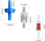 Ventiliatorius Lyitzw atbulinių vožtuvų rinkinys, 12 vnt., 4 mm, plastikiniai, termi&scaron;kai stabilūs, lengvai montuojami