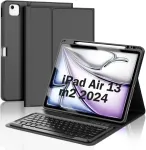 Jademall Klaviatūra Ipad Air 13 m2 - belaidė klaviatūra Ipad Air 13 m2 2024/air 13 m3 2025, apsauginis dėklas su pie&scaron;tuko laikikliu