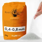 Stiklo granulės 0,4-0,8 mm Blast Grit 10kg abrazyvas Gamintojas Atestas Pzh