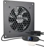 Euroharry usb ventiliatorius 120 mm, skaitmeninis ekranas, temperatūros kontroliuojama tyli ventiliatoriaus sistema, 5 v ventiliatorius su moderniu &scaron;lifuoto juodo aliuminio rėmu namų kino teatro av spintelėms