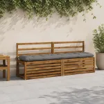 Suoliuko pagalvė VIANEN 100% poliesteris Pilka 190 x 40 x 12 cm