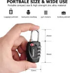 Sharkbyte Tsa patvirtintos bagažo spynos, 4 skaitmenų apsauginė kelioninė kodinė spyna, kelioninė spyna lagaminui, bagažui, užtrauktukui, kuprinei, kelioniniam krep&scaron;iui, sporto salei, spintelė