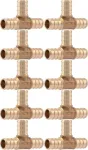 Ventiliatorius Sharkbite Uc362lfa10 1/2" tri&scaron;akis Pex Barb jungtis (10 vnt.), žalvaris