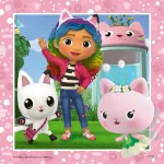 Ravensburger vaiki&scaron;ka dėlionė 05659 Playtime with Gabby 3 x 49 dalys Gabby's Dollhouse dėlionė vaikams nuo 5 metų