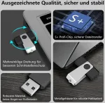 Tewene Usb atmintinės 4 Gb, 10 vnt., juodos, didelės spartos Usb 2.0