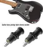 Be In Your Mind 2 vnt. 6,35 mm stereo lizdo jungtis su 4 kontaktų gitaros bosine gitara 1/4 colio lizdo cilindro įvesties i&scaron;vesties lizdai gitaros priedai vario juoda
