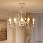 Pakabinamas &scaron;viestuvas Gaublio lempa E14 Metalas Antikinė balta &Oslash; 52 x 47 cm