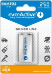 everActive Sidabrinis linija paruo&scaron;ta naudojimui 9V 250mAh akumuliatorius, 1 vnt.