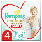 Sauskelnės-Kelnaitės PAMPERS Premium Pants, Value Pack,4 dydis, 38 vnt.