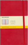 Užra&scaron;ų knygutė Moleskine Classic 13x21cm, langeliais, kietu vir&scaron;eliu, raudonos spalvos