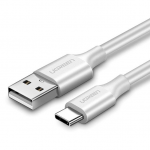 UGREEN US287 USB-C laidas, 1m, baltos spalvos