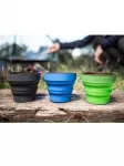 Suspaudžiamas puodelis Lifeventure Silicone Ellipse FlexiMug - Tamsiai mėlyna