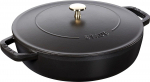 Gili keptuvė tro&scaron;kinimui su dangteliu Staub - 28 cm, Juodas