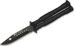K25 drugelio peilis K25 02131 Balisong juodas