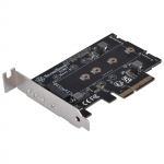 SilverStone Silverstone SST-ECM27 M.2 / SATA adapteris, PCIe 4.0, 1x M-Key, 2x SATA 6G &ndash; žemo profilio