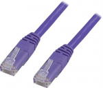 DELTACO U / UTP Cat6 patch kabelis, 0.3m, 250MHz LSZH, violetinis / TP-603P
