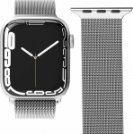 I&scaron;maniojo laikrodžio dirželis Vonm&auml;hlen Milanese Loop, skirtas Apple Watch 42/44/45/49 mm, Sidabro spalvos