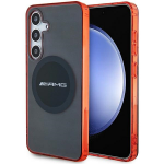 Mercedes Benz Samsung Galaxy S24 AMG dėklas Transparent Bicolor MagSafe (AMHMS24S23HBCK) juodos spalvos