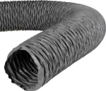 LINDAB lanksti žarna TH 160, pagaminta i&scaron; PVC dengto audinio su suvirinta plienine spirale. Ilgis 6 m, suspausta apie 1,1 m.