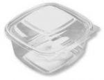 Multi Plastikinis indelis &bdquo;SquarePac&ldquo; 500 ml, 130 x 127 x 64 mm, su atlenkiamu dangteliu, APET, skaidrus, 100 vnt./pak.