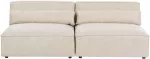 Beliani HELLNAR dvivietė modulinė sofa, veliūras, &scaron;viesiai smėlio spalvos