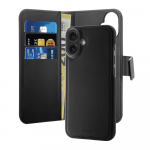 Puro Wallet Detachable MagSafe 2in1 Apple iPhone 16 - dėklas telefonui juodos spalvos