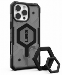Urban Armor Gear UAG Pathfinder dėklas telefonui skaidrus Magsafe Bundle Magnetic Ring su stoveliu Apple iPhone 16 Pro Max - dėklas telefonui juodos spalvos
