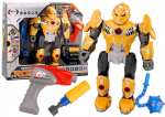 Lean Toys Geltonas robotas su gręžimo funkcija ir &scaron;viesos bei garso efektais